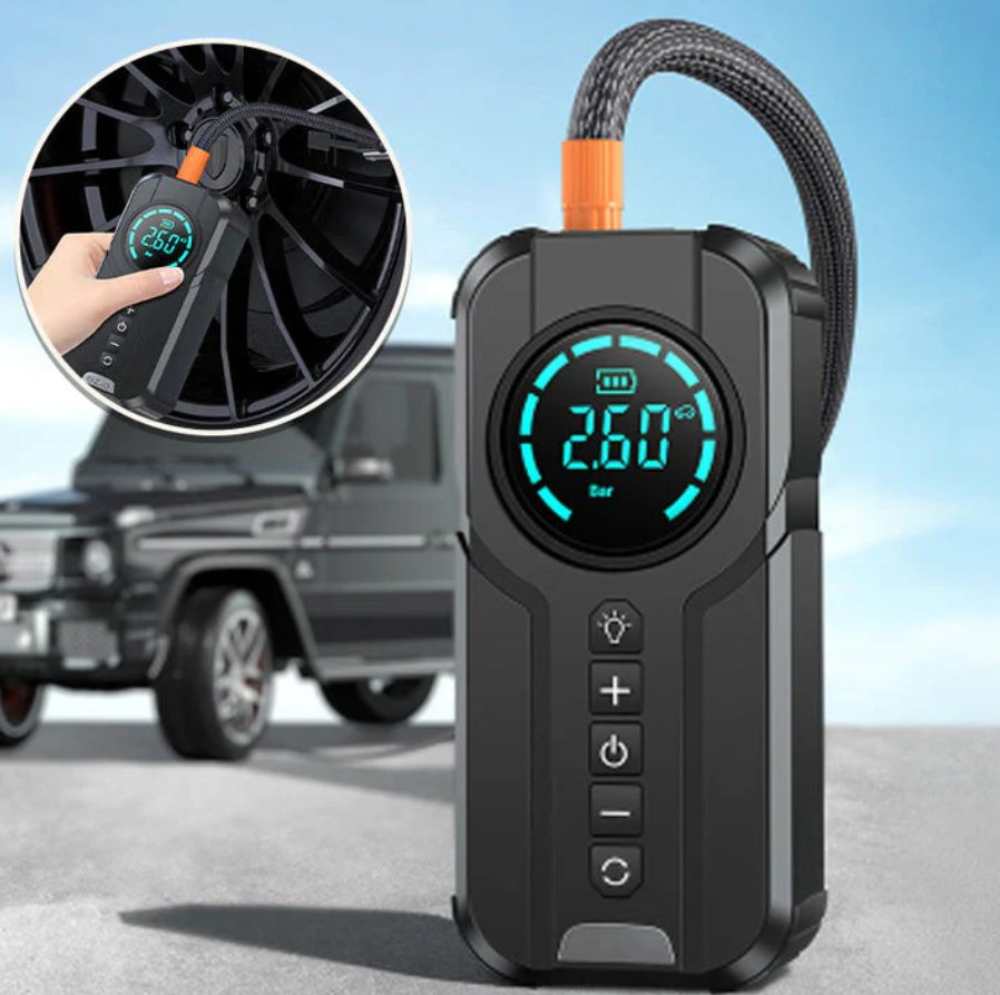 Car Jump Starter with Air Pump –  Power Bank & LED Light